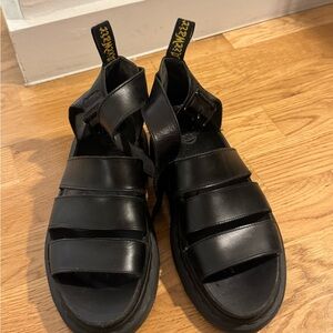 Dr. Martens Black Leather Women’s Sandals